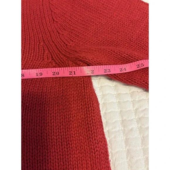 Vintage Woolrich Women's Snowflake Sweater, Red, XL, Angora - Picture 9 of 11